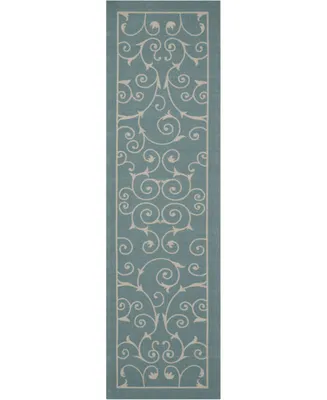 Long Street Looms Backyard BAC019 Mist 2'3" x 8' Runner Rug