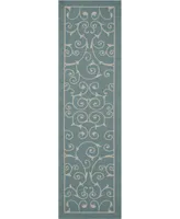 Long Street Looms Backyard BAC019 Mist 2'3" x 8' Runner Rug