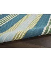 Long Street Looms Shady Brights SHA71 Green 5'3" x 7'5" Outdoor Area Rug