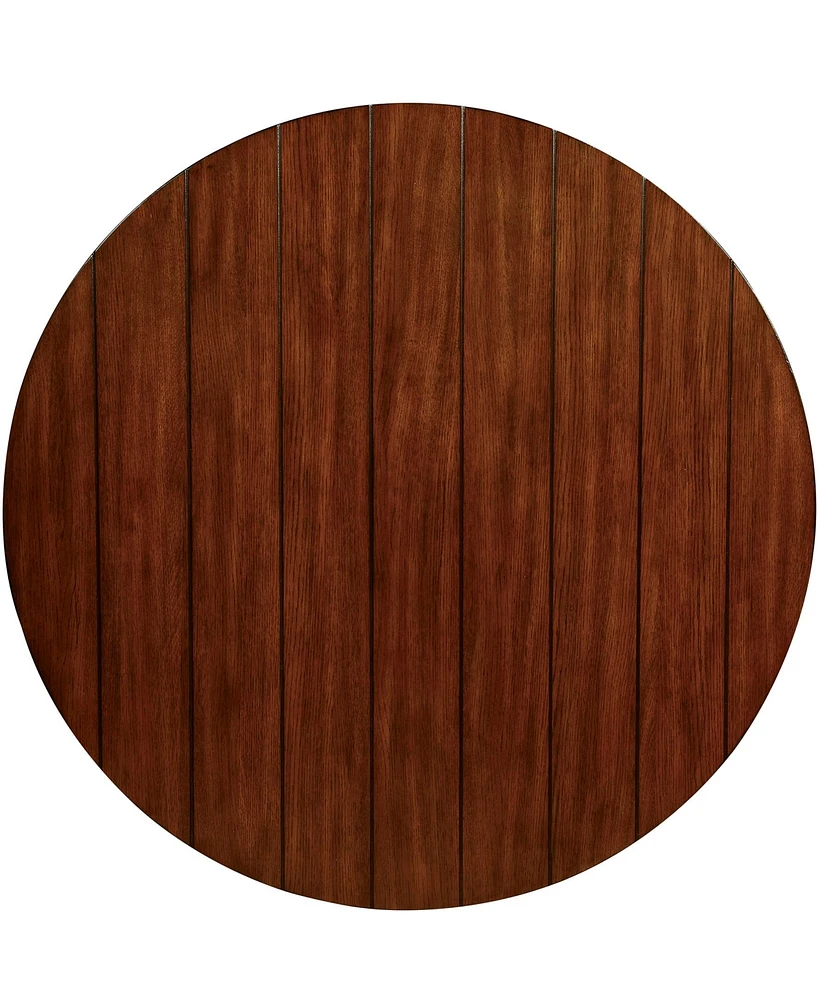 Furniture of America Tackman Solid Wood Round Table