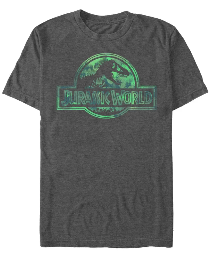 Fifth Sun Jurassic World Men's Faded Pastel Watercolor Logo Short Sleeve T-Shirt