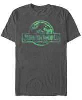 Fifth Sun Jurassic World Men's Faded Pastel Watercolor Logo Short Sleeve T-Shirt