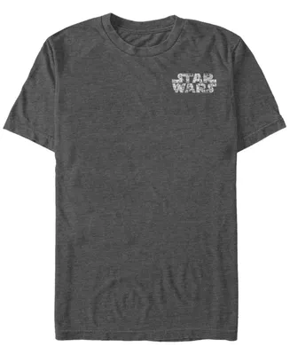 Fifth Sun Star Wars Men's Comic Book Text Left Chest Logo Short Sleeve T-Shirt