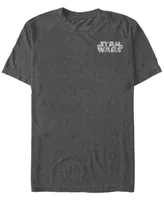 Fifth Sun Star Wars Men's Comic Book Text Left Chest Logo Short Sleeve T-Shirt