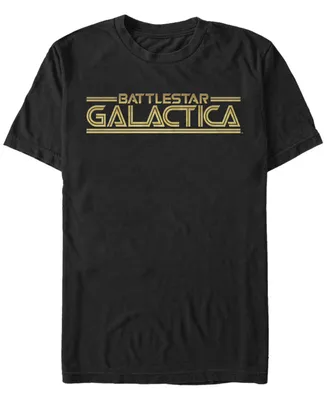 Fifth Sun Battlestar Galactica Men's Retro Gold Logo Short Sleeve T-Shirt