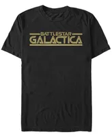 Fifth Sun Battlestar Galactica Men's Retro Gold Logo Short Sleeve T-Shirt