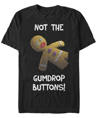 Fifth Sun Shrek Men's Gingerbread Man Gumdrop Buttons Short Sleeve T-Shirt