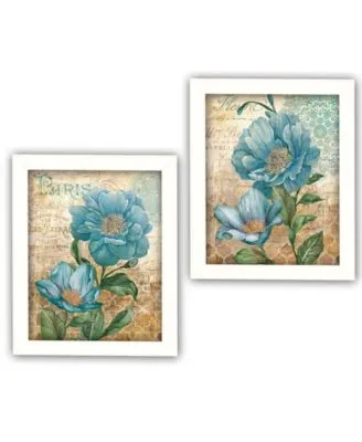 Trendy Decor 4u Paris Blue Collection By Ed Wargo Printed Wall Art Ready To Hang Collection