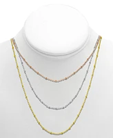 And Now This Silver Plated Beaded 18" Layered Necklace