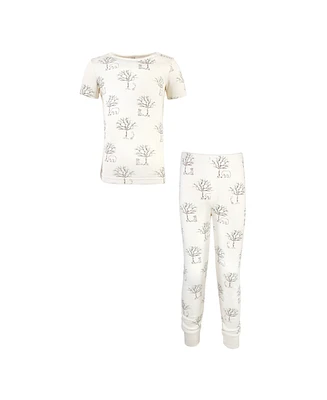 Touched by Nature Baby Boys Baby Unisex Organic Cotton Tight-Fit Pajama Set