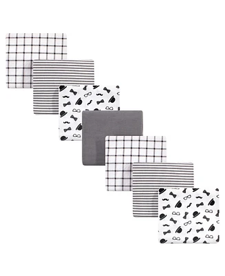 Little Treasure Baby Boy Cotton Flannel Receiving Blankets, Gentleman 7-Pack, One Size