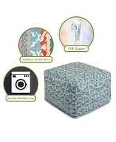 Majestic Home Goods Charlie Ottoman Square Pouf 27" x 17"