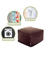 Majestic Home Goods Polyester Ottoman Square Pouf 27" x 17"