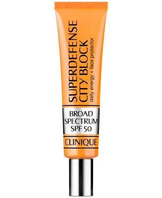 Clinique Superdefense City Block Broad Spectrum Spf 50 Daily Energy + Face Protector, 1.3 oz.