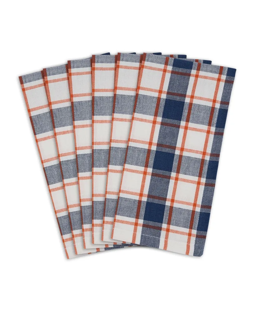 Design Imports Autumn Farmhouse Plaid Napkin, Set of 6