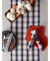 Design Imports Autumn Farmhouse Plaid Table Runner