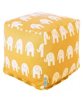 Majestic Home Goods Ellie Ottoman Pouf Cube 17" x 17"