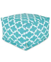 Majestic Home Goods Trellis Ottoman Square Pouf 27" x 17"