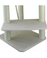 Armarkat 57" High Real Wood Cat Tree, Fleece Covered Cat Climber