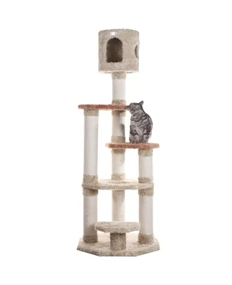 Armarkat Real Wood Cat Climber, Cat Jungle Tree With Sisal Carpet Platforms