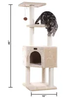 Armarkat 48" Real Wood 3-Level Cat Tower for Kittens Play