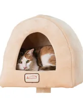 Armarkat Real Wood Cat Condo, Cat Scratching Post With Plush Condo