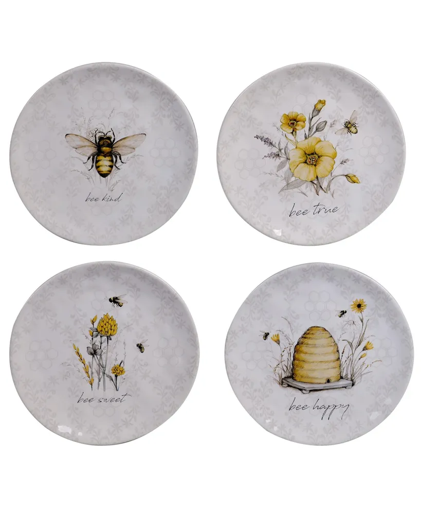 Certified International Bee Sweet 4-Pc. Salad Plates asst.