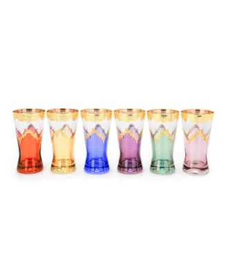 Classic Touch Tumblers with 24K Diamond Cuts, Set of 6