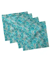 Ambesonne Paisleys Set of 4 Napkins, 12" x 12"