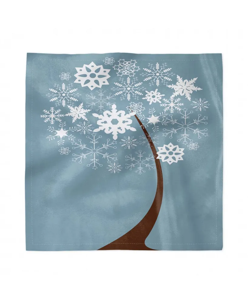 Ambesonne Snowy Trees Set of 4 Napkins