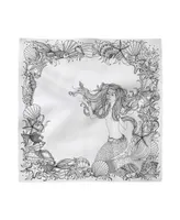 Ambesonne Mermaid Set of 4 Napkins