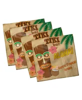 Ambesonne Tiki Bar Set of 4 Napkins