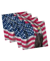 Ambesonne Eagle Set of 4 Napkins, 12" x 12"