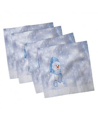 Ambesonne Winter Set of 4 Napkins, 18" x 18"