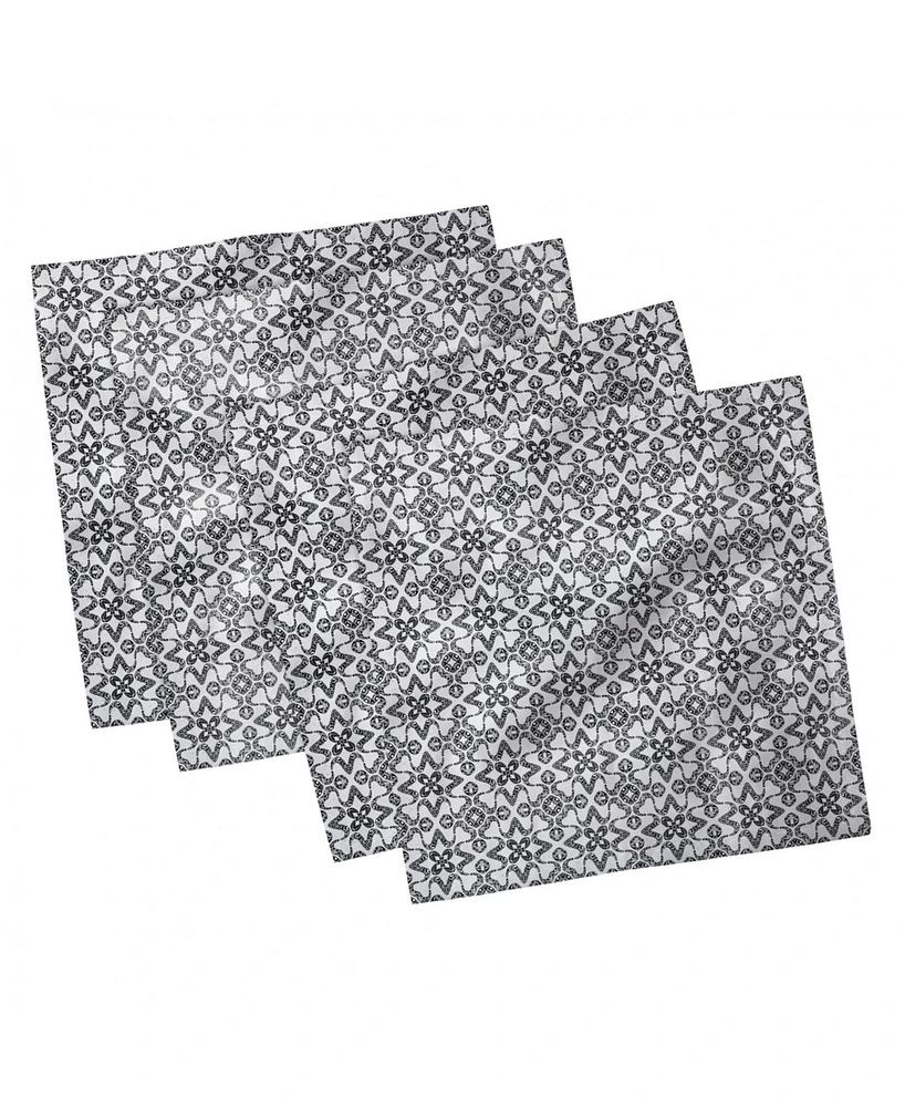 Ambesonne Portuguese Tile Set of 4 Napkins, 18" x 18"