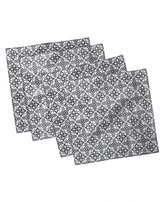 Ambesonne Portuguese Tile Set of 4 Napkins, 18" x 18"