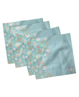 Ambesonne Shell Set of 4 Napkins, 18" x 18"