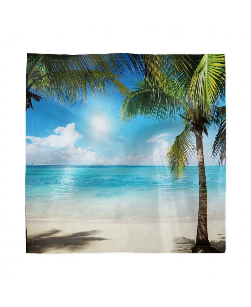 Ambesonne Tropical Beach Set of 4 Napkins, 18" x 18"