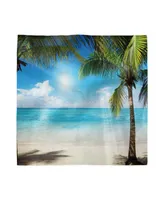 Ambesonne Tropical Beach Set of 4 Napkins, 18" x 18"