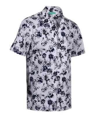 Mio Marino Men's Hawaiian Print Cotton Dress Shirts