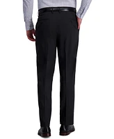 Jmh Men's 4-Way Stretch Diamond-Weave Classic Fit Flat Front Performance Dress Pant