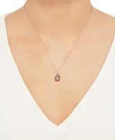 Pink Amethyst (2-1/2 ct. t.w.) and Diamond Accent 18" Pendant Necklace in 14k Rose Gold