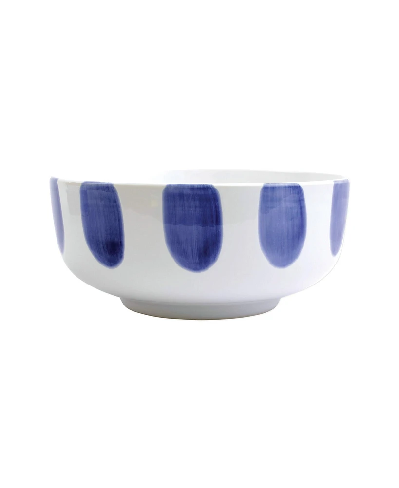 Vietri Santorini Dot Large Footed Serving Bowl