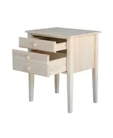 International Concepts Accent Table with Drawers