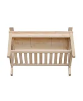 International Concepts Double X-Back Bench with Arms and Shelf