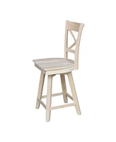 International Concepts Charlotte Counter Height Stool with Swivel and Auto Return