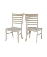 International Concepts Roma Ladderback Chairs, Set of 2