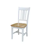 International Concepts San Remo Splatback Chair, Set of 2