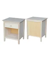 International Concepts Nightstand with 1 Drawer