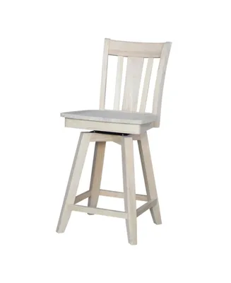 International Concepts San Remo Counter Height Stool with Swivel and Auto Return